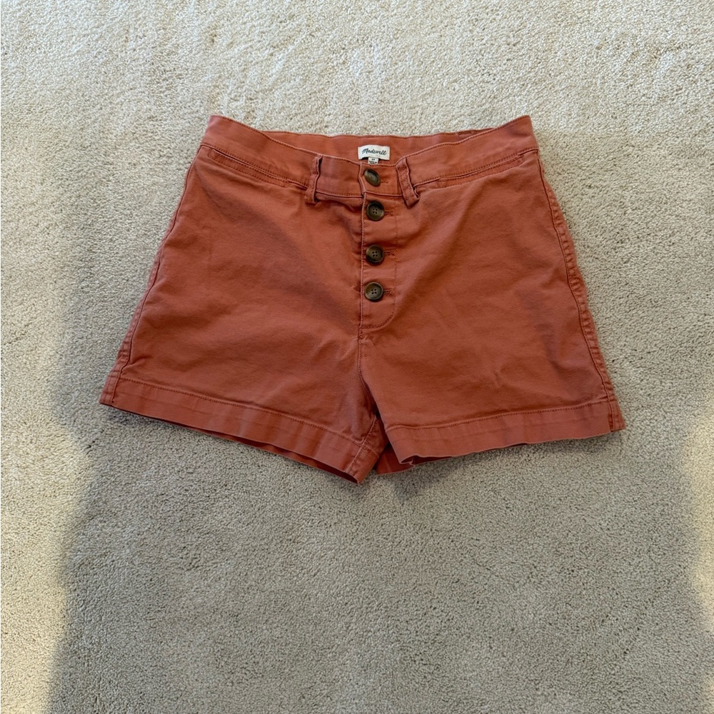 Madewell High Waist Rust Shorts